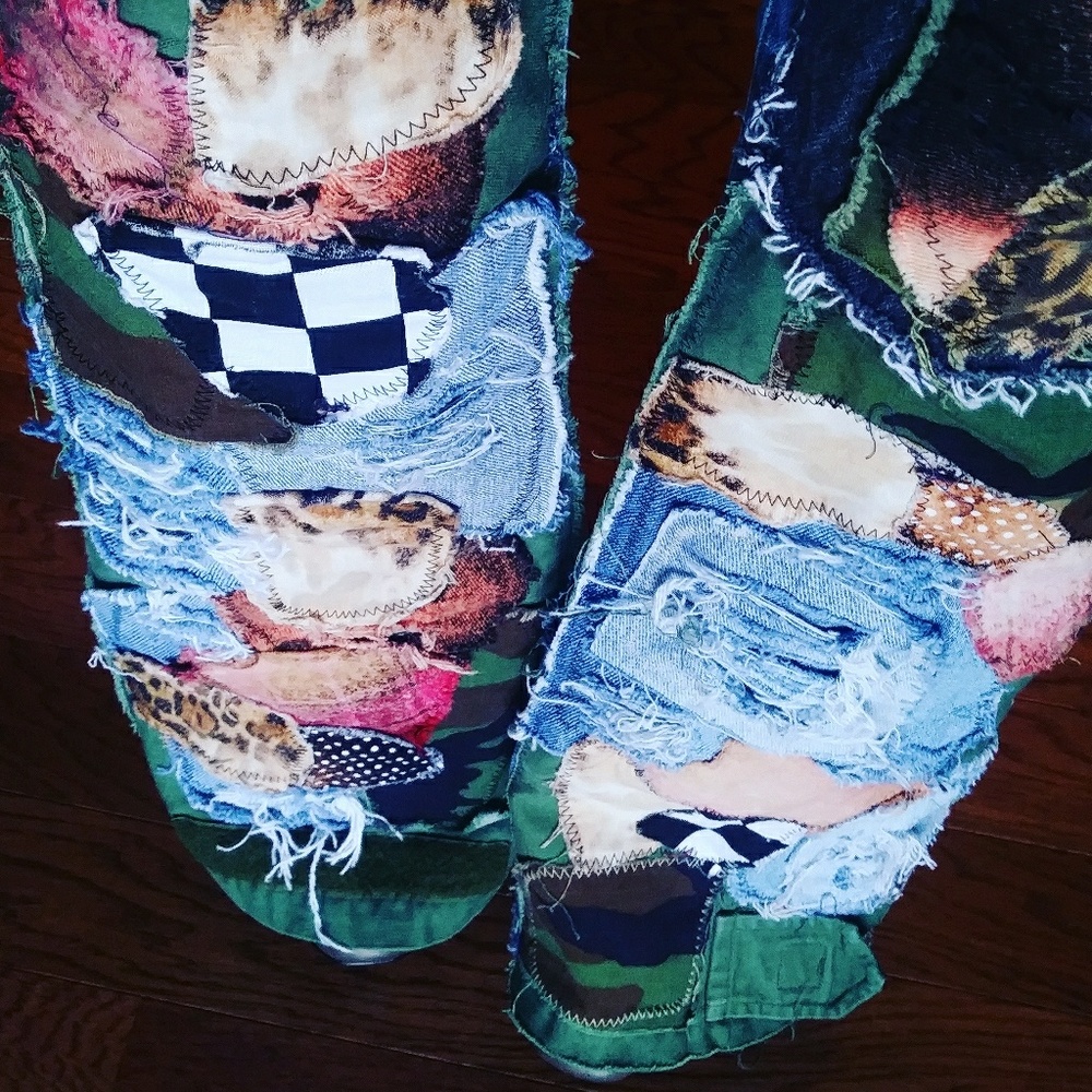 Custom Patchwork Jeans. All Sizes - image 3